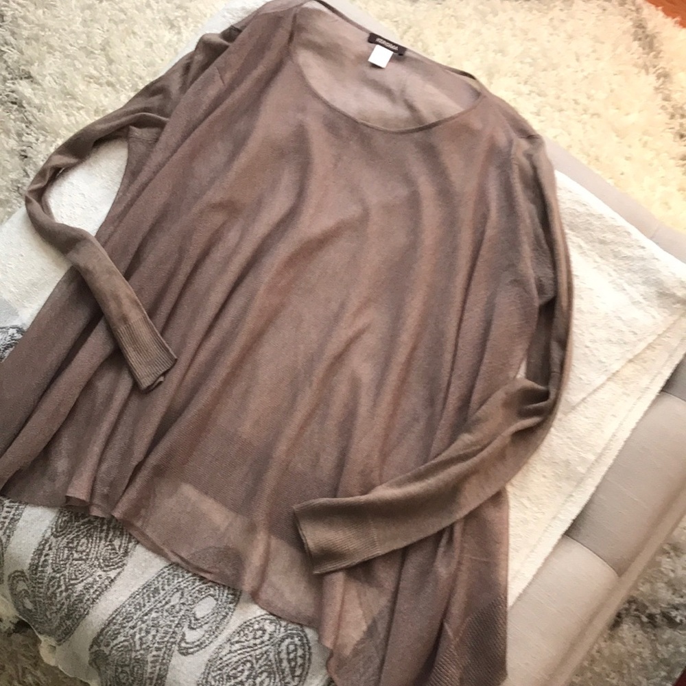 Light sheer long sleeve top